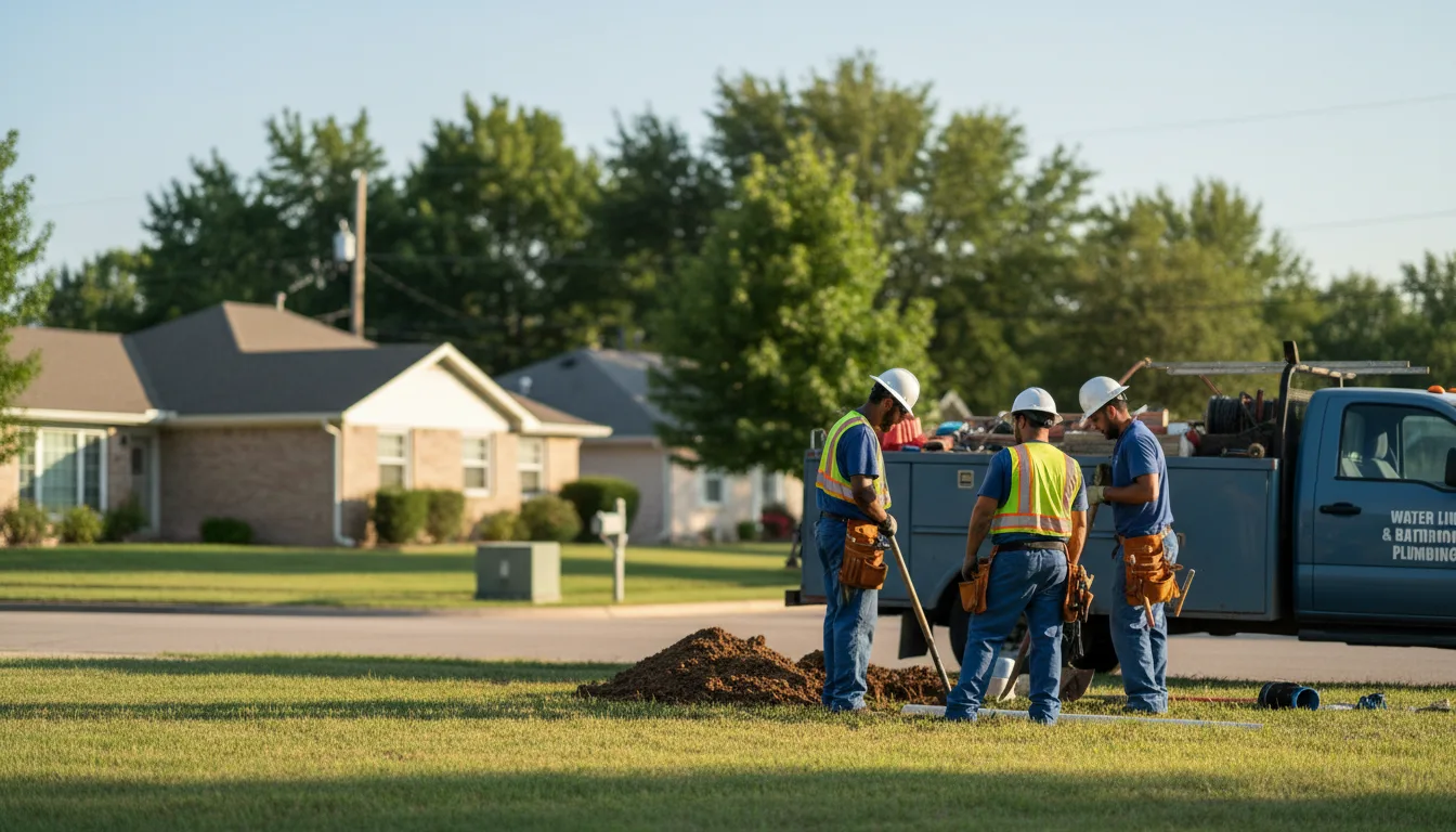 Residential water line and bathroom plumbing service in Roca, NE